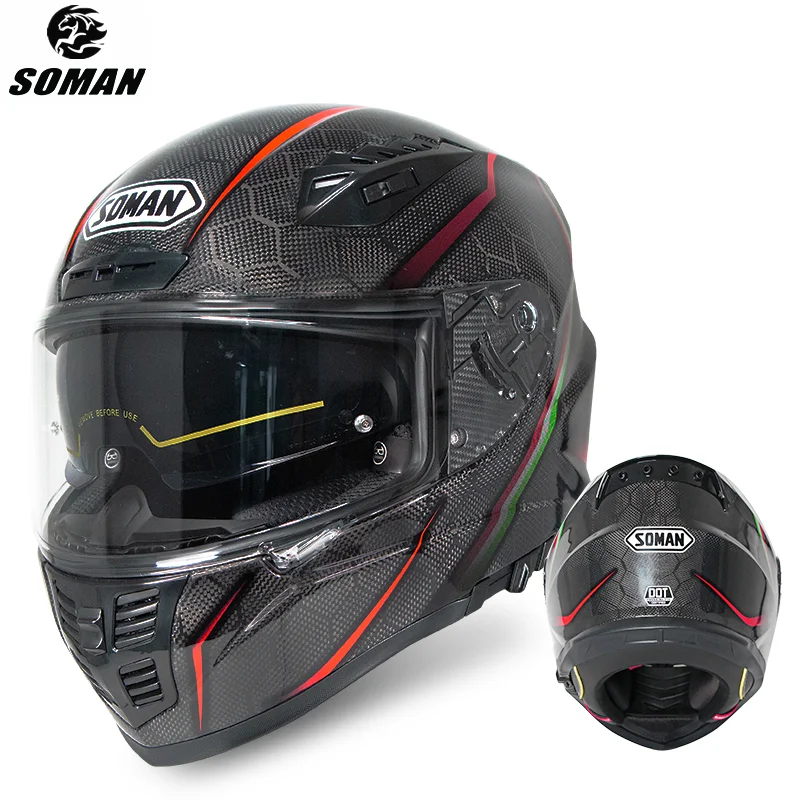 

Racing Motorcycle Helmet Full Face Carbon Fiber Visera Casco Moto Liight Weight Carbon Helmets Motocycle Black Cascos Para Moto