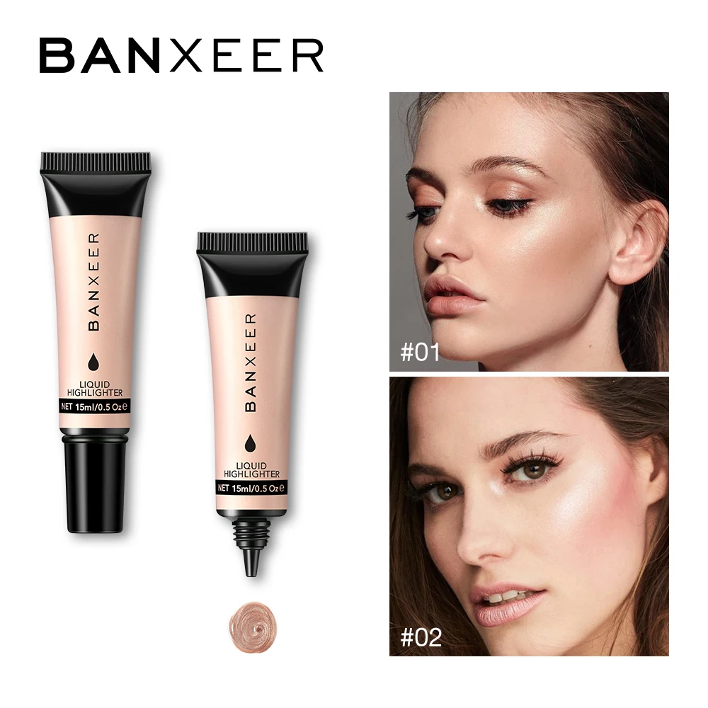 BANXEER 3 цвета жидсветильник светящийся мерцающий контур бронзер сияющий тело лицо