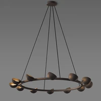 Nordic creative chandelier designer new Nordic minimalist line chandelier art dining chandelier model room lamp