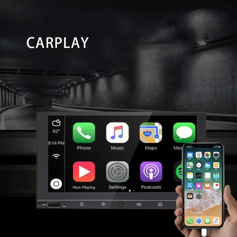 

Автомобильный стерео-видеорегистратор, система громкой связи с 7-дюймовым сенсорным экраном, Bluetooth, GPS, FM, MP5, с камерой заднего вида