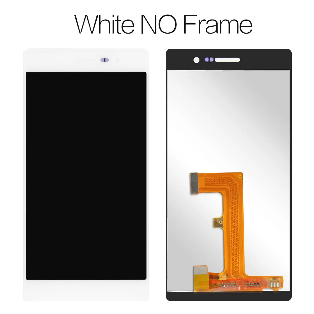 white no Frame SRJTEK " для huawei Ascend P7 София P7-L00 P7-L05 P7-L10 ЖК-дисплей Дисплей+ дигитайзер Сенсорный экран Стекло в сборе - Цвет: white no Frame