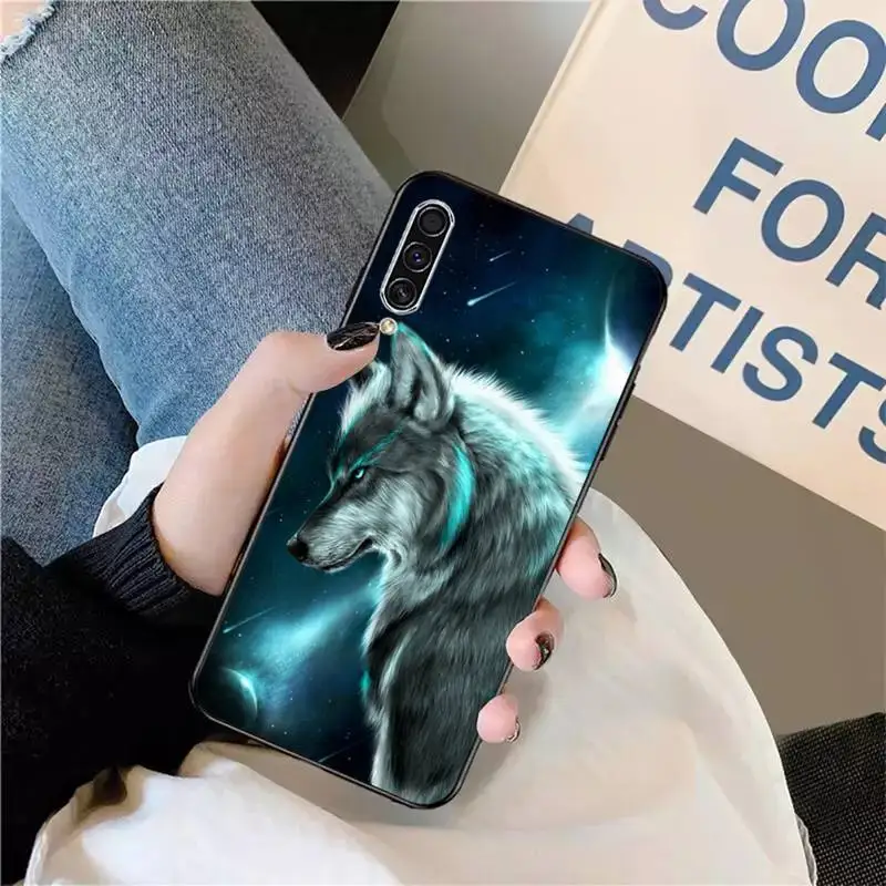 

Moon roaring wolf horror animal Phone Case For Samsung galaxy S 9 10 20 A 10 21 30 31 40 50 51 71 s note 20 j 4 2018 plus