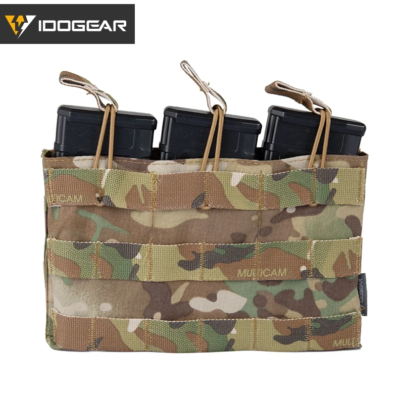 IDO GEAR Triple Magazine Pouch 5 56 Mag Open Top Army Airsoft Gear Wargame военный тактический Магнитный чехол