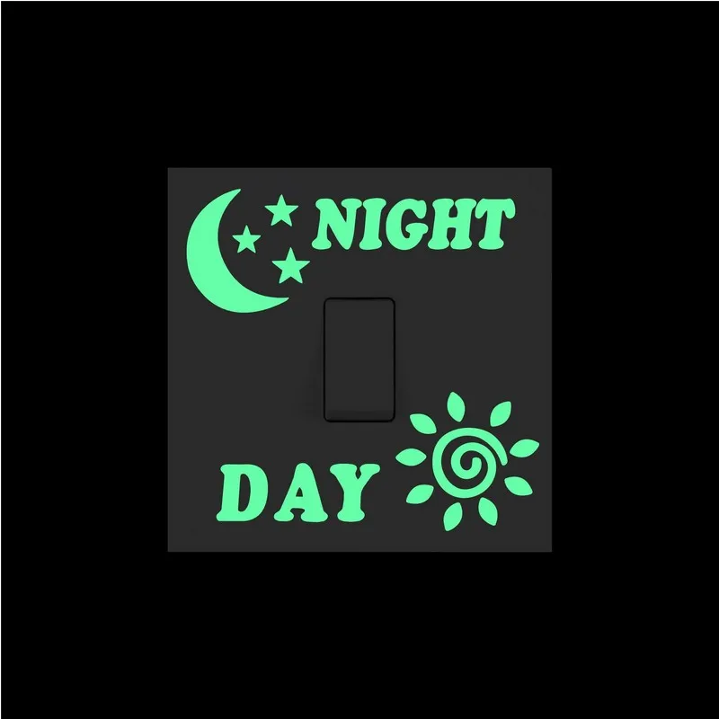 Солнце Луна звезды светится в темноте стикер на стену s День и ночь светящиеся