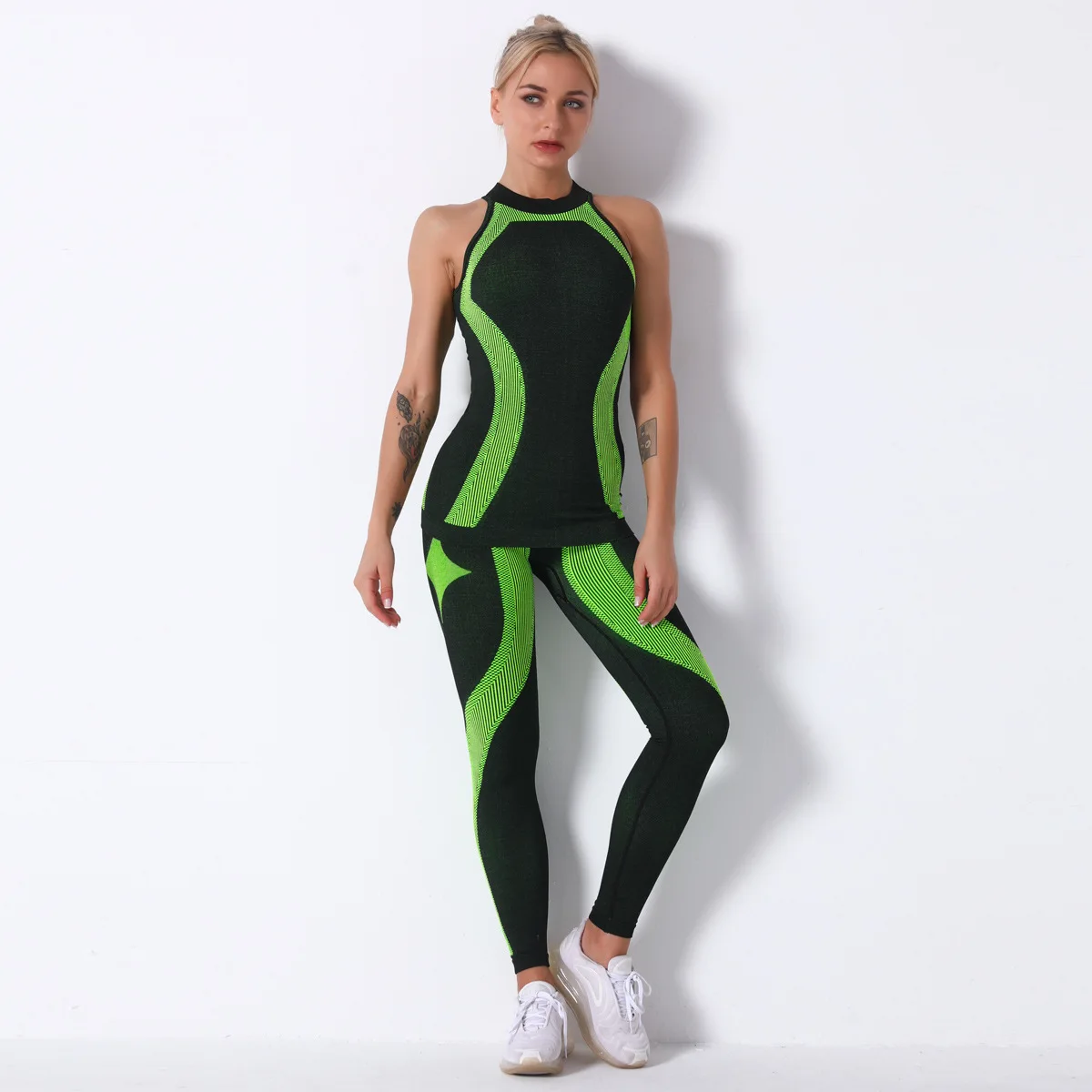 

2 Piece Tracksuits Set Seamless Fitness Suit Lounge Wear Set Women's Pants Top Track Suit Jogging Suits For Women Tracksuit