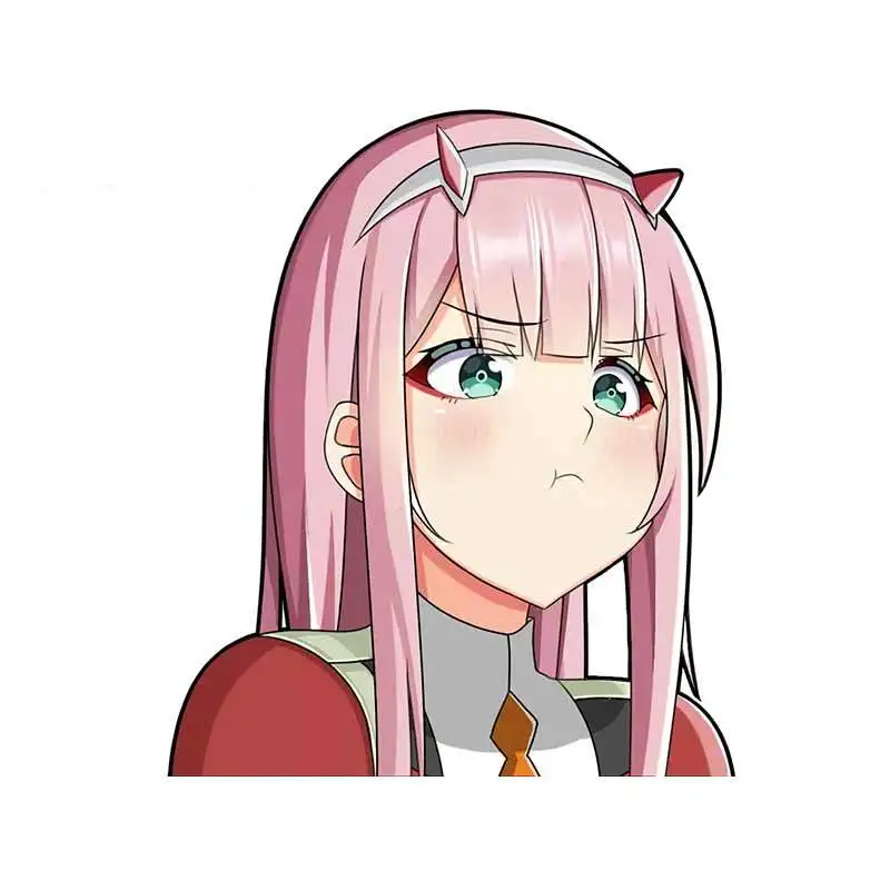 

1 шт. 13 см на бампер Zero Two Darling In The FranXX, автомобильная наклейка, Солнцезащитная Автомобильная наклейка, аниме окклюзия, украшение от царапин