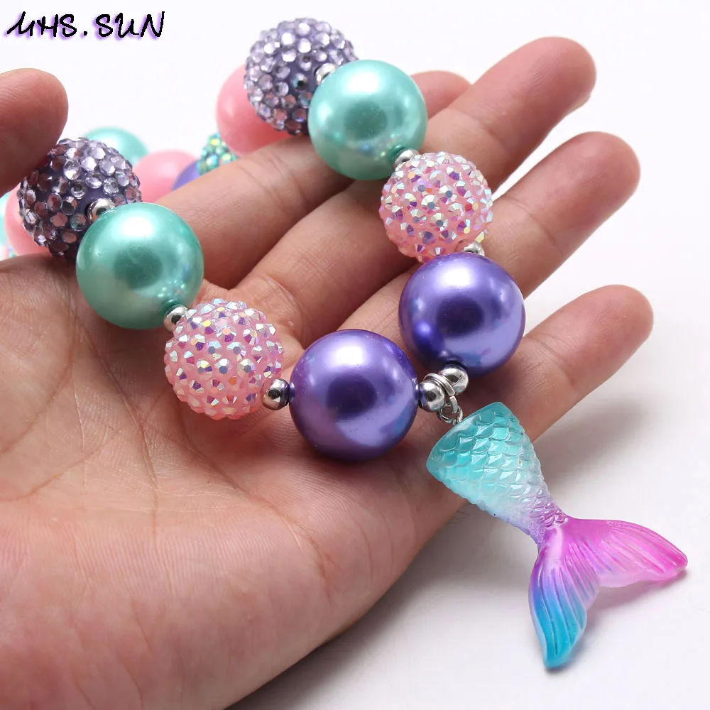 MHS. SUN Милая подвеска в виде хвоста русалки для девочек массивное ожерелье с