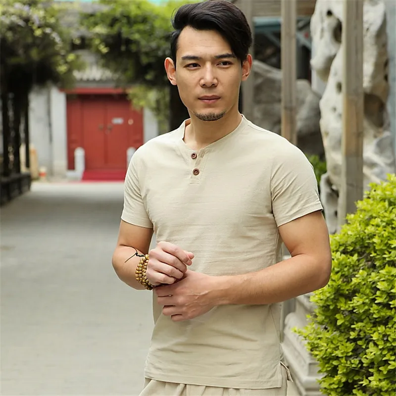 Рубашка Мужская льняная с коротким рукавом 5 цветов | одежда