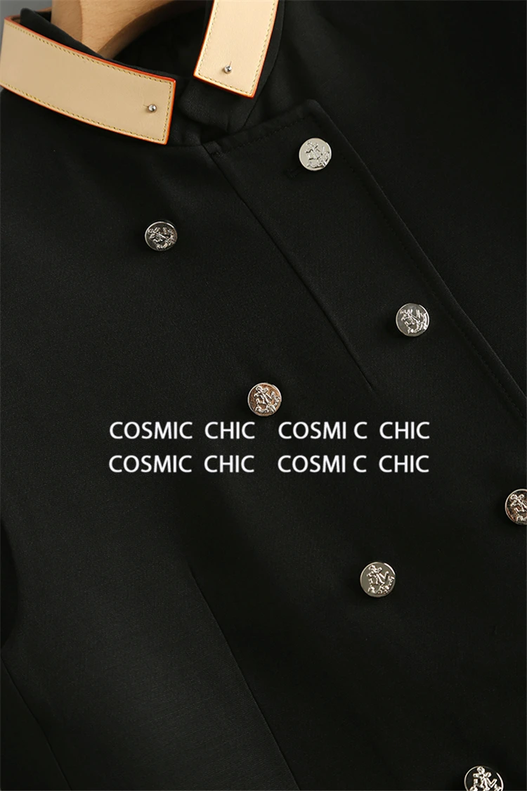 Cosmicchic элегантный офисный женский жилет стоячий воротник жилеты Блейзер двойная кнопка без рукавов карман куртка кожаный воротник женский жилет
