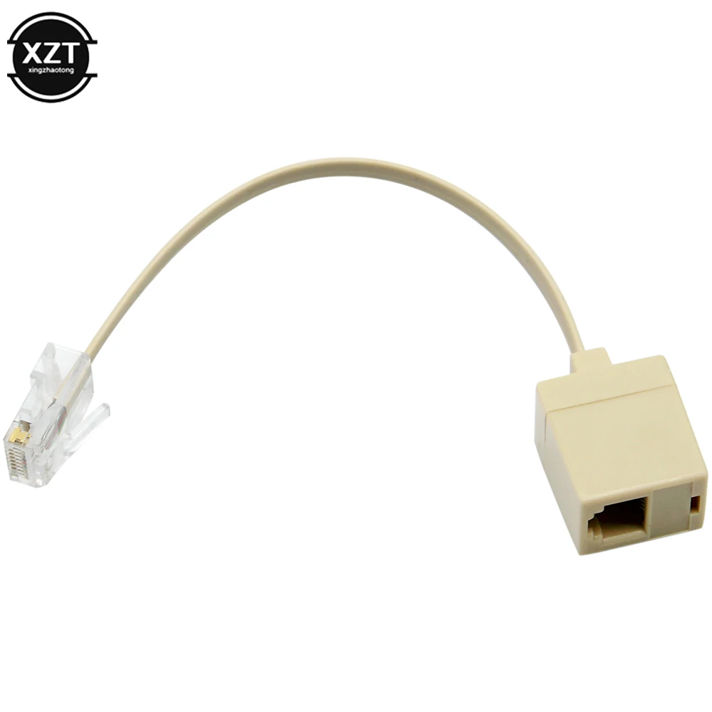 8P4C / RJ45 штекер RJ11 6P4C к гнезду M F адаптер телефонный Ethernet | Компьютеры и офис