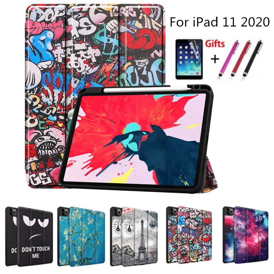Чехол для iPad 3 й 11 дюймов чехол 2021 тонкий светильник подставка Твердый книжка Pro