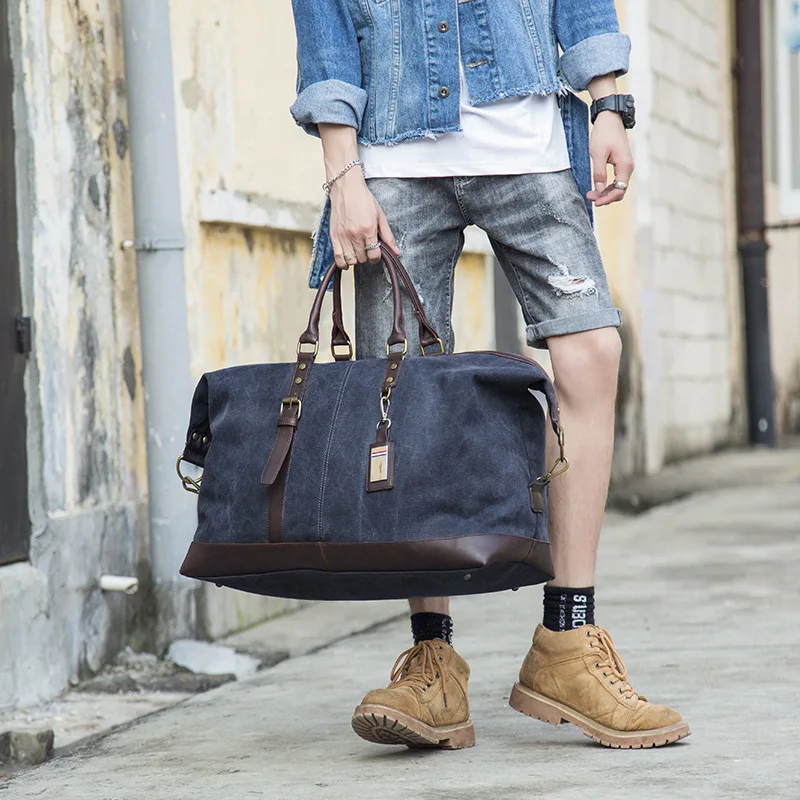 Модная аристократическая первый слой кожаная дорожная сумка супер большая