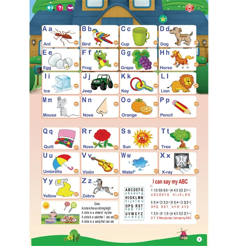 

Arabic English Interactive Multi-function Talking Poster Letter ABC Number