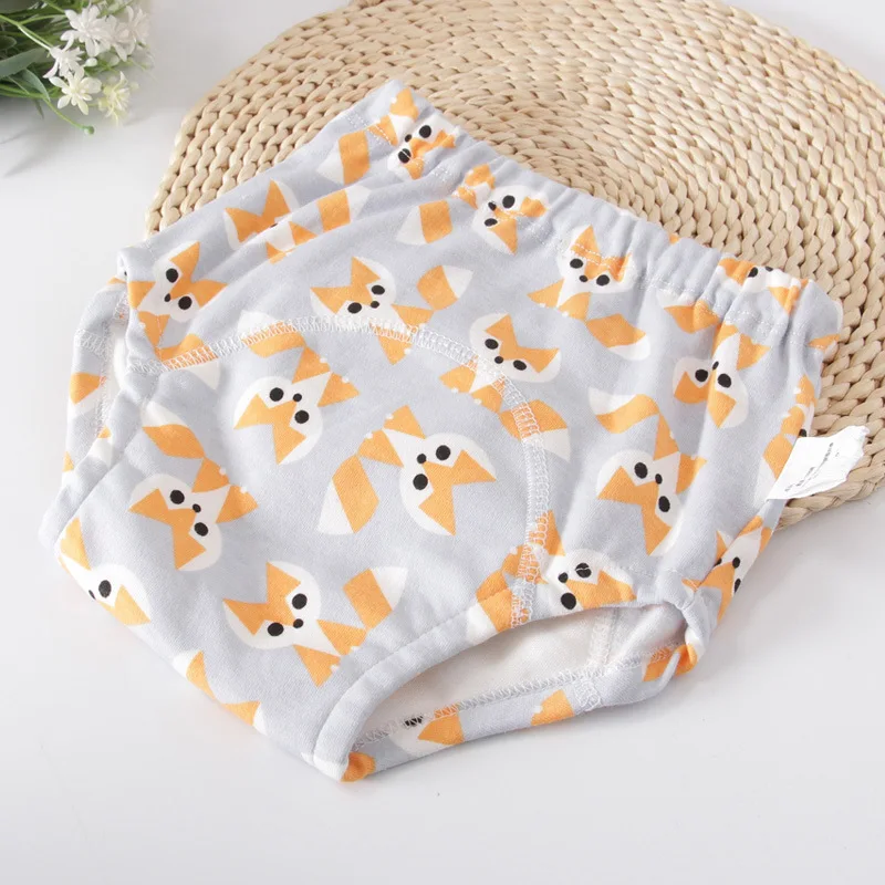 6 слойные хлопковые детские тренировочные брюки водонепроницаемое нижнее белье