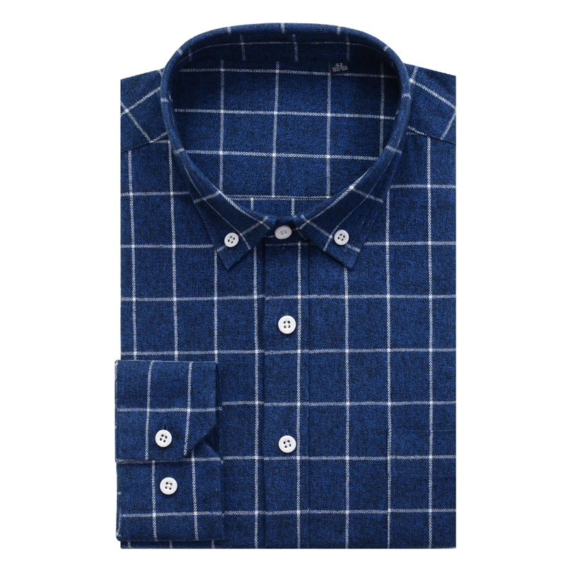 Plus Zise 7XL 8XL 9XL 10XL Men Casual Plaid Shirt 2020 New 100% Cotton Long Sleeve Business Loose Shirts Male Brand Clothing | Мужская