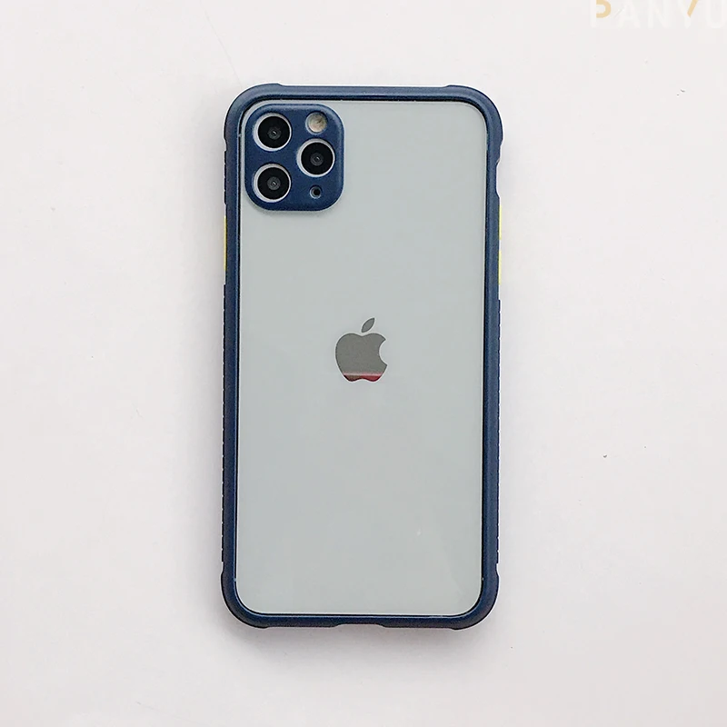 

Phone Case For iPhone 11 Pro X XS XR Max 8 7 Plus Accessories Luxury Clear Non-Slip Edge Back Cover Shockproof Protective Shell