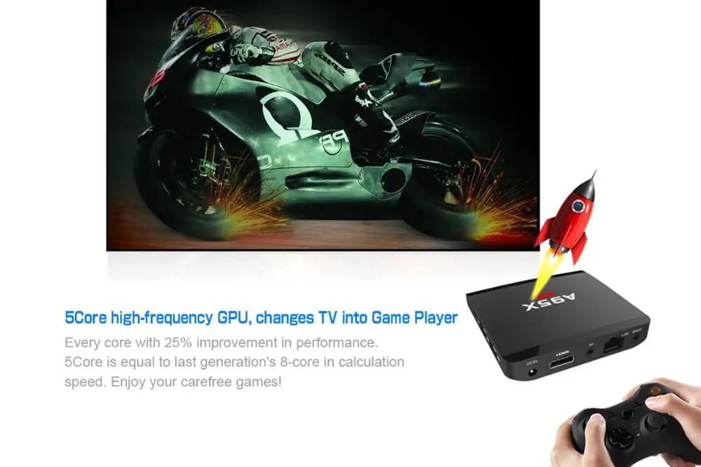 A95X R1Android TV Box 2GB 16GB Smart Android tv box Amlogic S905W 3D 4K HD 2.4G Wifi Google Player | Электроника