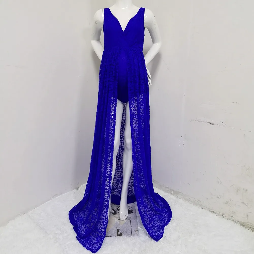

Sexy Lace Bodysuits Dresses For Photography Maternity Photography Props Long Dress With Bodysuit Pregnancy Photo Shoot Gown
