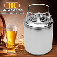 10l stainless steel ball lock beer keg pressurized growler for craft beer dispenser system home beer brewing metal handles