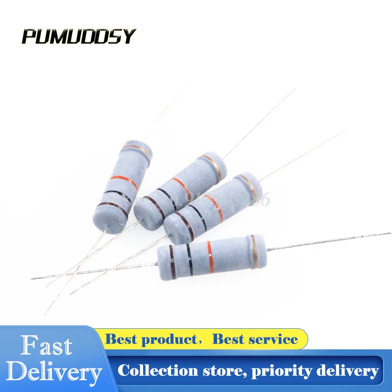 100 шт 1W 0 22 ohm 5% Резистор 0.22R 0R22 углеродная пленка резистор +/- цветное кольцо