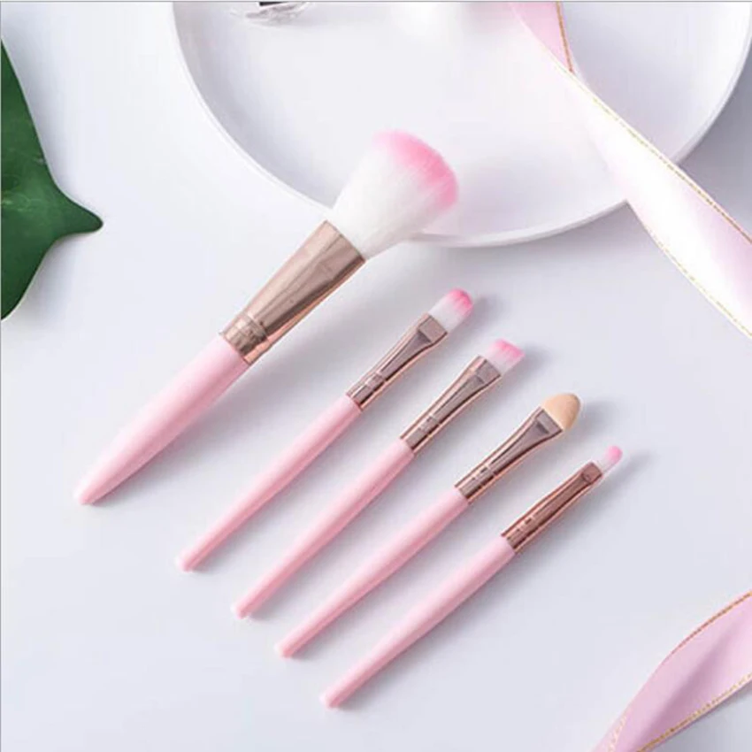Набор профессиональных кистей для макияжа 5 шт./компл. тени век подводка глаз