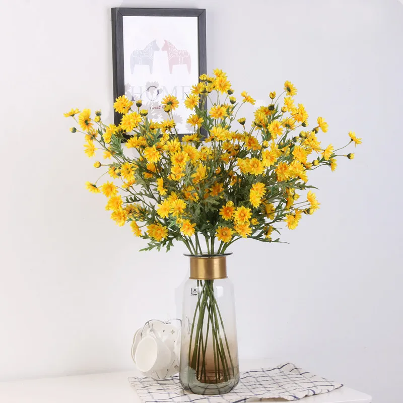 Имитация Гвоздика хризантемы ромашка один маленький свежий домашний Декор