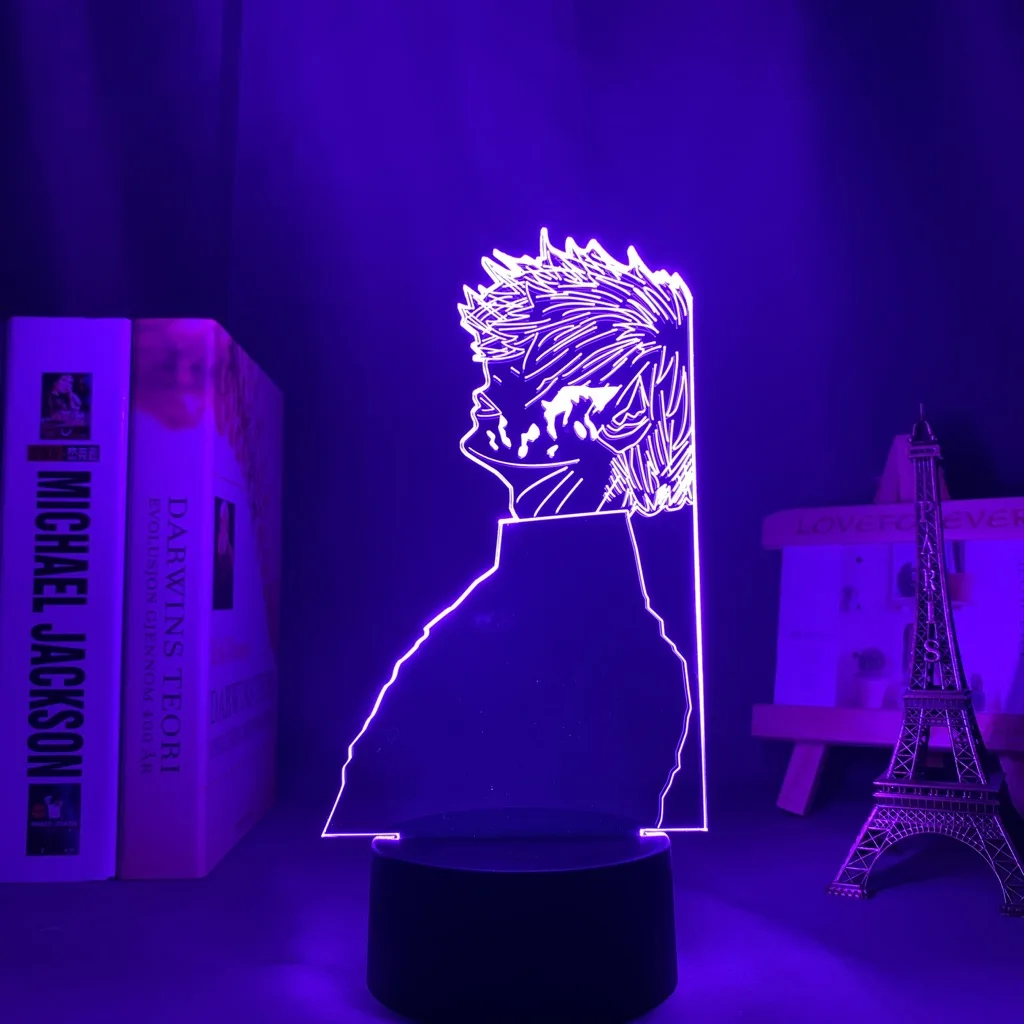 3d лампа для спальни Tokyo Ghoul Ken Kaneki крутой ночник подарок на день рождения акриловый