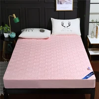 fashion quilted waterproof diaper bed sheet solid color wear resistant anti fouling mattress cover with elastic band sheet