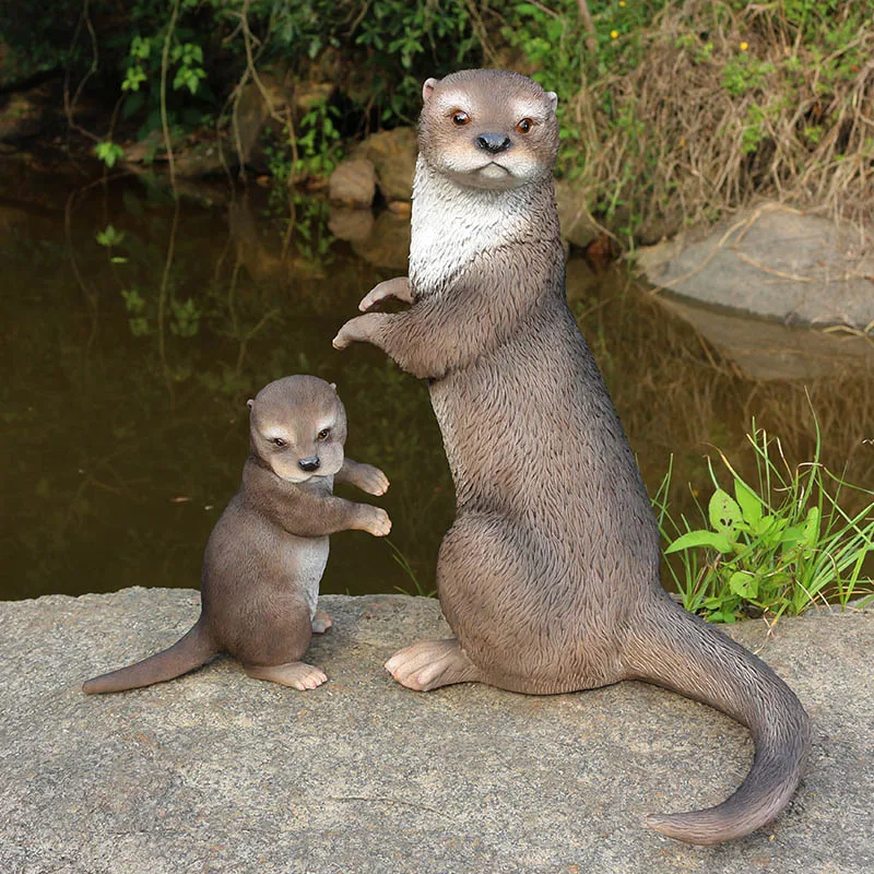 Домашний декор статуя двора животных Выдра наружное украшение для сада