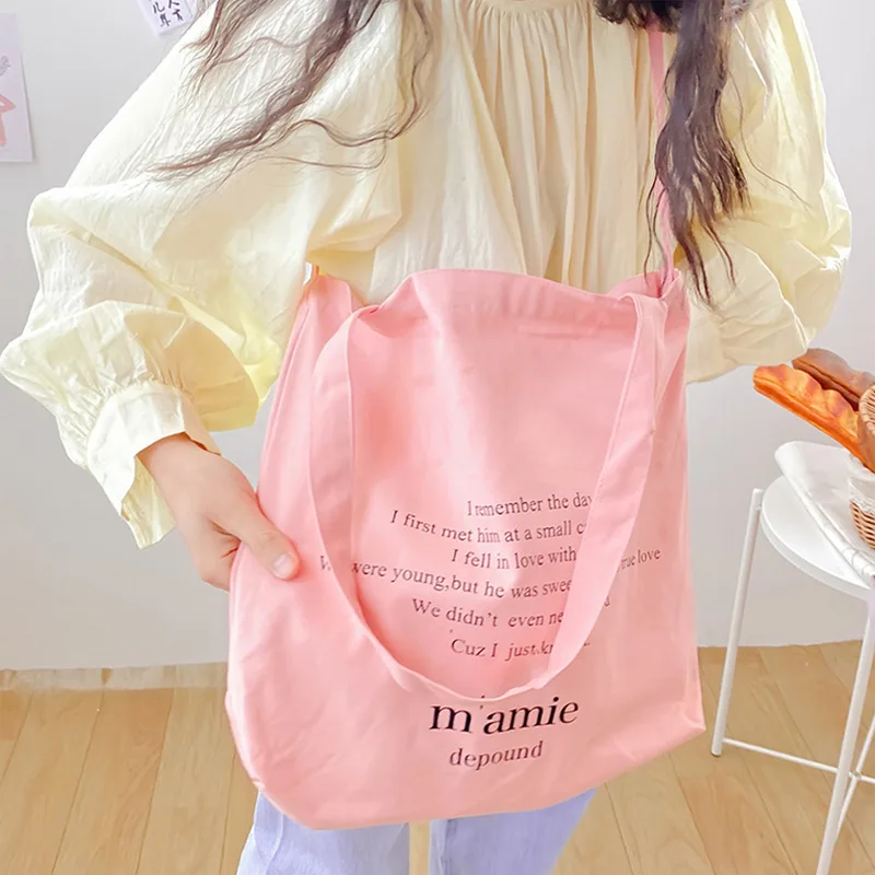 

Casual Tote Bag Women Letter Print Cloth Bag Large-capacity Shoulder Bag Women Canvas Bag For Women New Crossbody Bags Womens