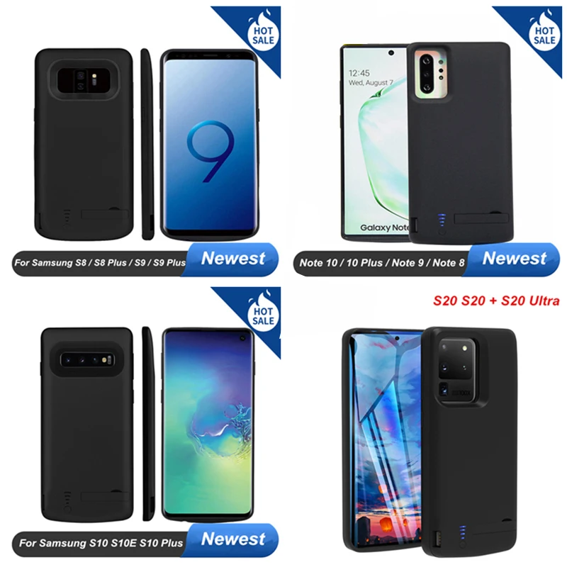 10000mah for samsung galaxy s8 s8 plus s9 s10 s10e note 8 9 10 20 s20 plus s20 s21 ultra battery case phone power bank charger free global shipping