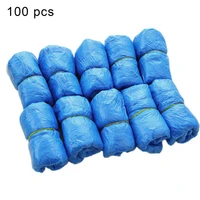 100pcs non slip plastic disposable shoe covers cleaning protective overshoes for hotel outdoor rainy day carpet home protection