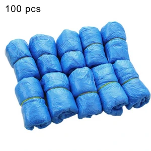 100Pcs Non-Slip Plastic Disposable Shoe Covers Cleaning Protective Overshoes for Hotel Outdoor Rainy Day Carpet Home Protection