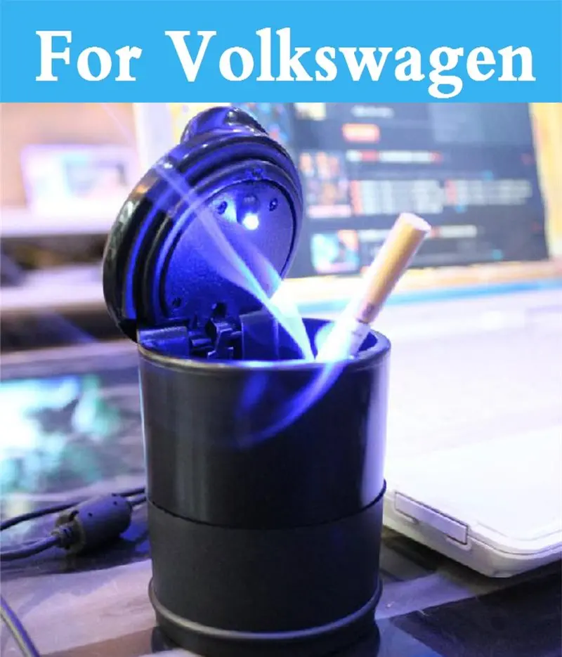 Автомобильная пепельница Светодиодная лампа дымовая цилиндрическая для Volkswagen