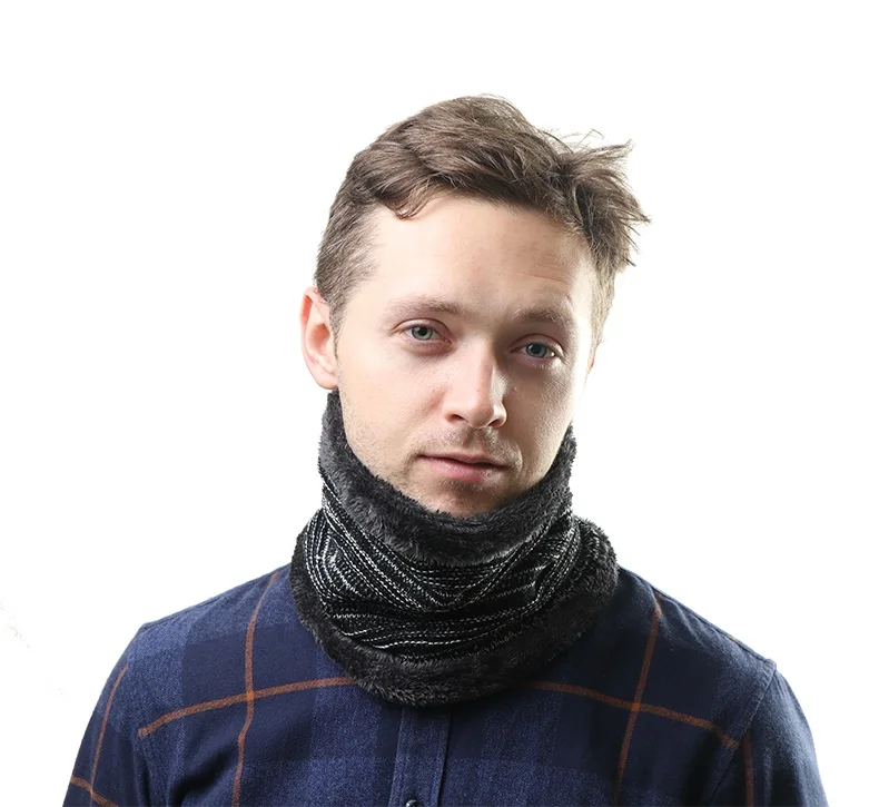 CAMOLAND модный мужской зимний зажим для шарфа, вязаные шарфы для женщин, теплый мягкий флис, шарфы