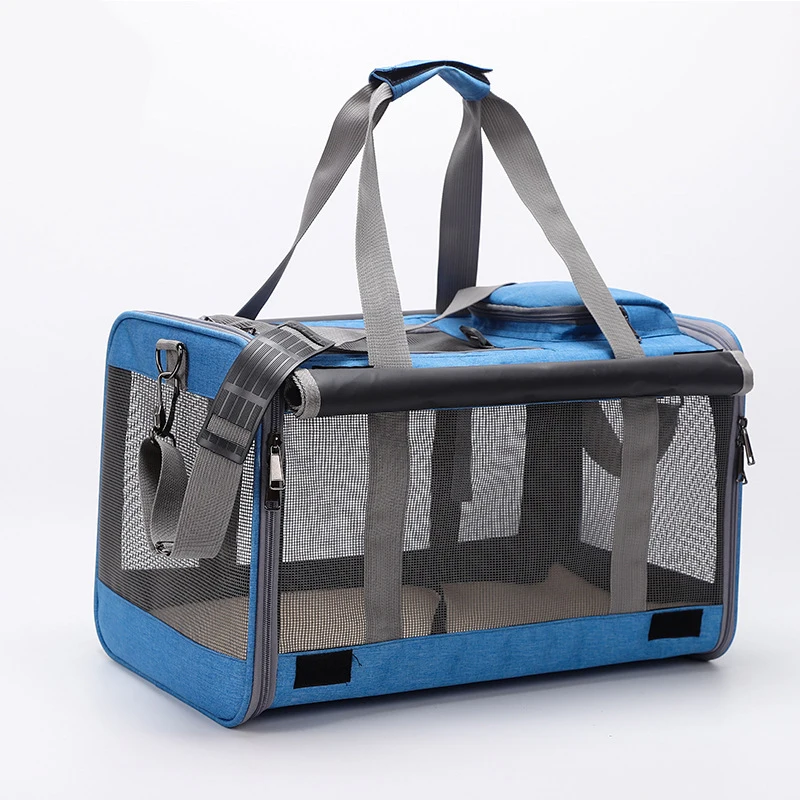 

Portable Pet Tote Removable Cat Bag Breathable Collapsible Large-capacity Pet Puppy Travel Bag Breathable Mesh Bag Pet Supplies