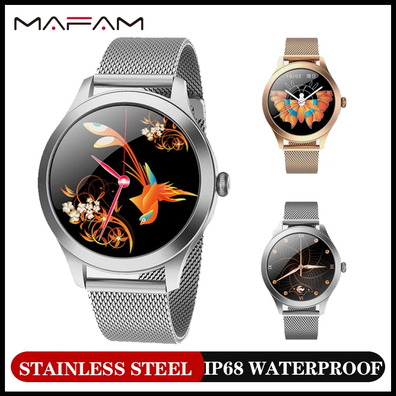 MAFAM KW10pro женские умные часы с сенсорным экраном IP68 Водонепроницаемые