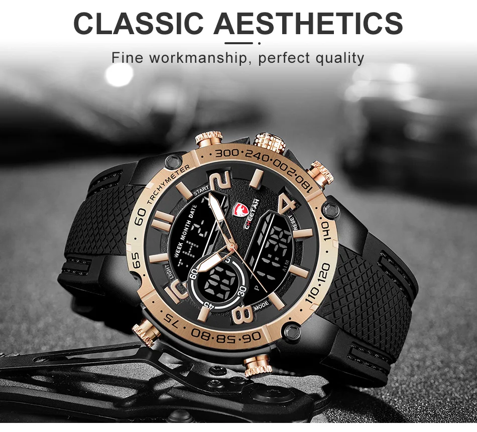 Топ люксовый бренд CHEETAH мужские часы модные спортивные наручные Цифровые кварцевые аналоговые часы водонепроницаемые мужские часы Relogio Masculino