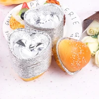 disposable aluminum foil mini baking cups heart shaped cupcake cups egg tart baking mold for muffin cake egg tools bakeware