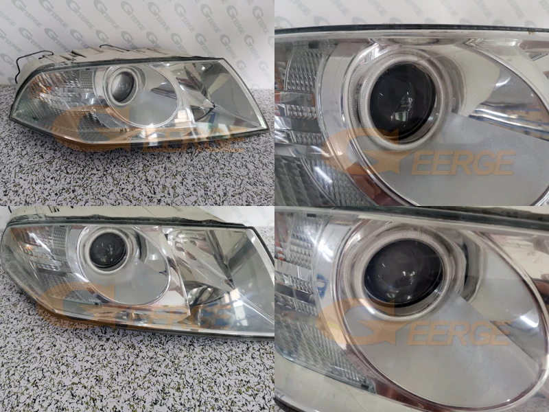 Для SKODA OCTAVIA 2 MK2 предварительно Фасонная ксеноновая фара 2004-2008 отличное Ультра яркое освещение CCFL angel eyes kit Halo Ring