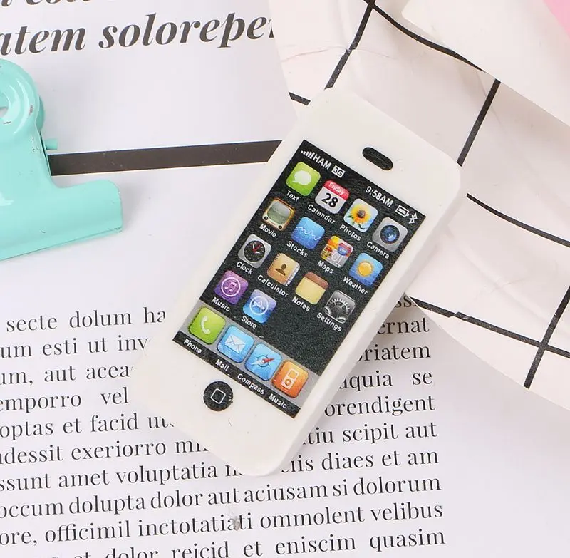 

1Pc Cute Mobile Phone Shaped Rubber Pencil Eraser Students Stationery Gift Toy
