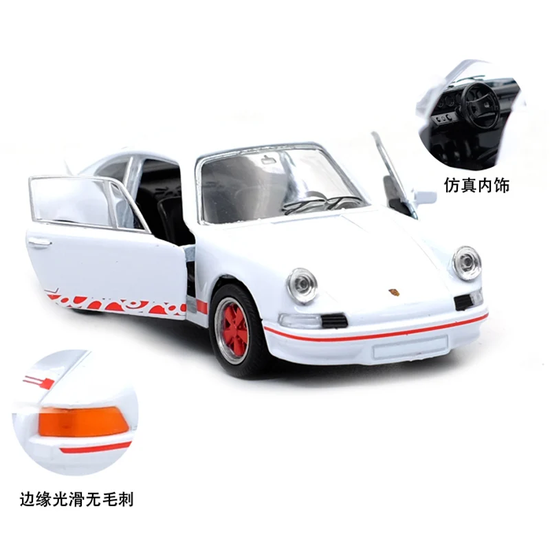 WELLY 1:36 1973 911 RS ретро спортивный автомобиль сплав литье под давлением модель