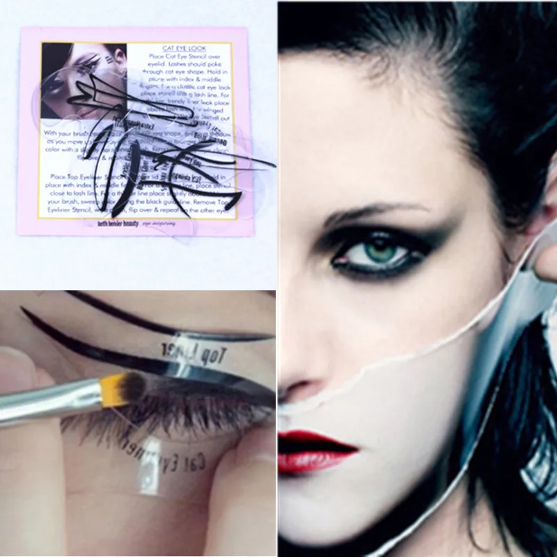 Подводка для глаз с классическим рисунком дымчатые тени век многоразовая