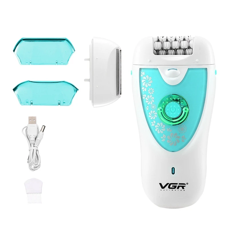 

VGR V-722 2In1 Rotary Women Epilator Electric Face Hair Removal Lady Shaver Leg Depilation Body Depilatory
