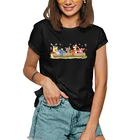 Футболка с изображением Винни-Пуха, тигра, поросенка, Eeyore, женская футболка с круглым вырезом для девушек, милые черные футболки, женская футболка Disney, Прямая поставка