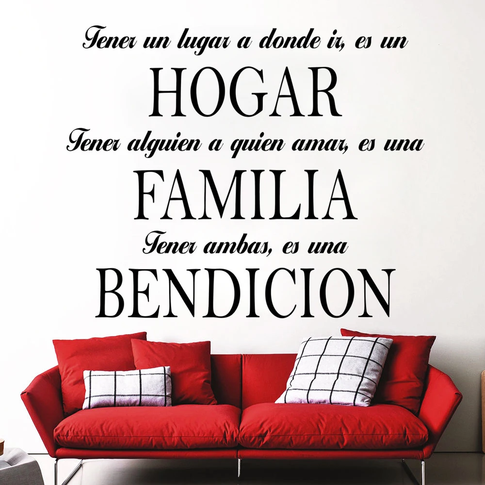 

Wall Stickers Tener Un Lugar A Donde Ir Es Un Hogar Spanish Quotes Decals Mural Vinyl Bedroom Livingroom Decor Poster RU2503