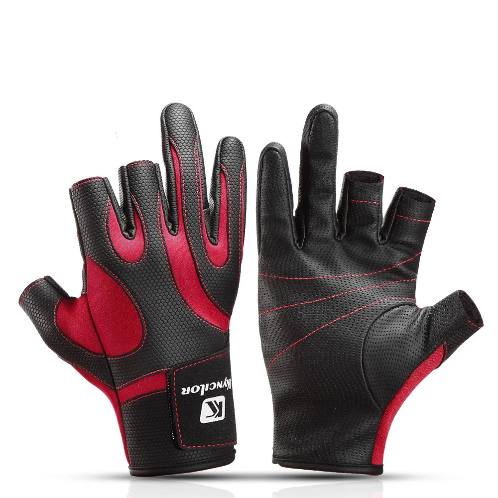 Перчатки с тремя пальцами для рыбалки мужские женские противоскользящие