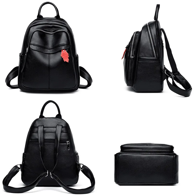 

Women Vintage Leather Backpacks Ladies Sac a Dos Backpacks Female Casual Travel Shoulder School Bags For Girls Daypack Mochilas