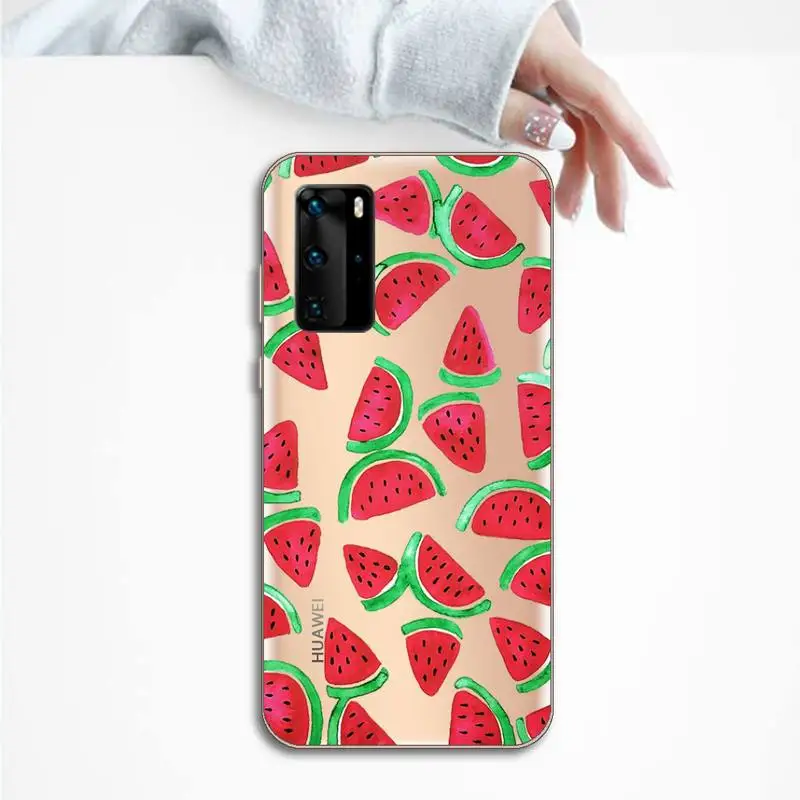 

Watermelon summer fruit Phone Case Transparent for Huawei P honor 8 10i 20 30 40 smart 2019