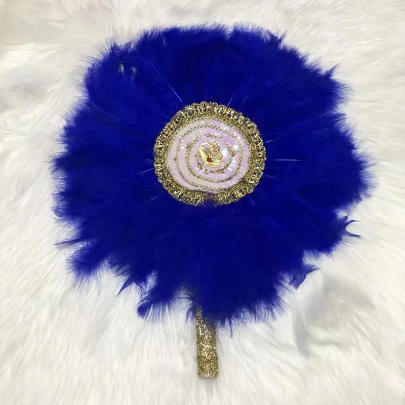 Африканский Женский Ручной Веер мягкий с блестками для свадьбы и